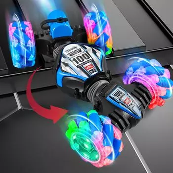 Жест Индукционный Автомобиль 4WD Внедорожный Дрифт Спрей Деформация Автомобиль Акустооптический Автомобиль с Дистанционным Управлением Игрушка One Size синий