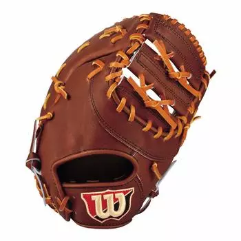 Жесткая бейсбольная перчатка Wilson SELECT для игрока первой базы WTAHBT33N86 S Tan