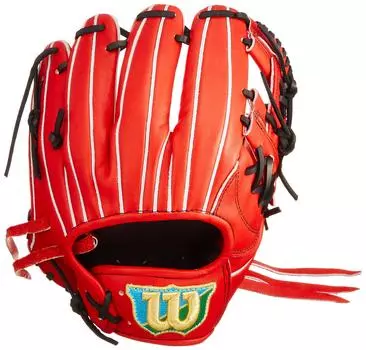 Жесткая бейсбольная перчатка Wilson Staff DUAL для инфилдеров D6H 22 WTAHWED6H22 оранжевого цвета E.