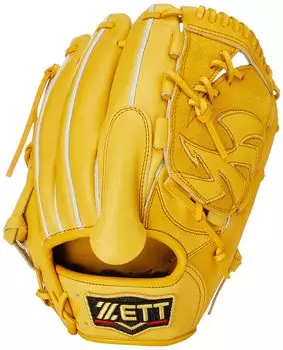 Жесткая бейсбольная перчатка ZETT Prostatus для True Yellow 4, сделано в Японии BPROG411 (Перчатка) Питчеры, бросающие правой рукой, (5400) Размер