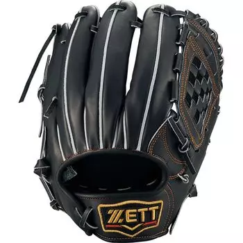 Жесткая бейсбольная перчатка ZETT Prostatus Sosuke Genda Player Type для правого метателя, черная 4, сделано в Японии, BPROG566 (Перчатка) Второй/Короткий (1900) Размер чёрный