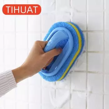 Жесткая губка с ручкой для чистки кафеля и керамических плит 14*8.5*8CM