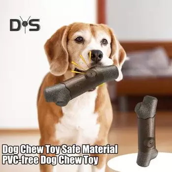 Жесткая игрушка для жевания для агрессивных любителей жевать. Интерактивная пищащая игрушка в форме косточки/ветки для прорезывания зубов у собак средних и крупных пород. C