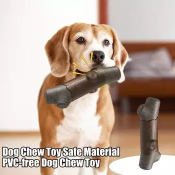 Жесткая игрушка для жевания для агрессивных любителей жевать. Интерактивная пищащая игрушка в форме косточки/ветки для прорезывания зубов у собак средних и крупных пород. C