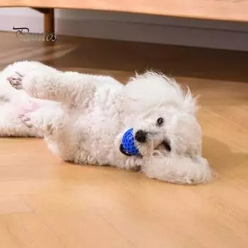 Жесткая игрушка для жевания собак Неразрушимый жевательный мяч для собак для агрессивных любителей жевать Интерактивная пищащая игрушка-мяч для больших и средних собак оранжевый