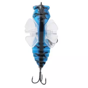 Жесткая приманка для рыбы Bionic Cicada Shape Fishing Bait с вращающимся пропеллером и тройным крючком Y238-10