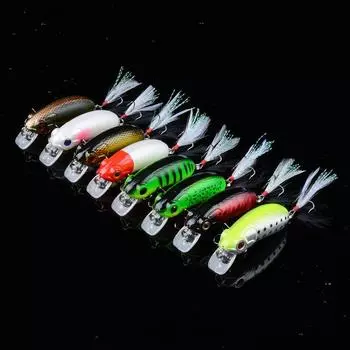 Жесткая приманка Minnow Lure с тройным крючком Life-Like Swimbait Fishing Bait