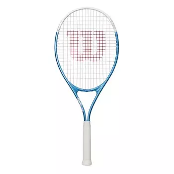 Жесткая теннисная ракетка Wilson Ultra Power 112 XL Blue Grip Size 2 WR147110U2 Entry Beginner Leisure [Strund Gut] White/Pearl