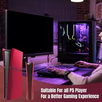 Жесткая защитная крышка для лицевой панели для PS5 Slim Digital Version Console, пылезащитный чехол, сменная оболочка, игровые аксессуары чёрный