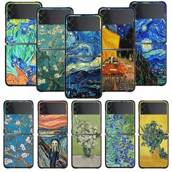 Жесткие чехлы для ПК с изображением Ван Гога и звездного неба для Samsung Z Flip3 5g Zflip Zflip3 Flip Чехол для мобильного телефона Samsung Z Flip3 5G