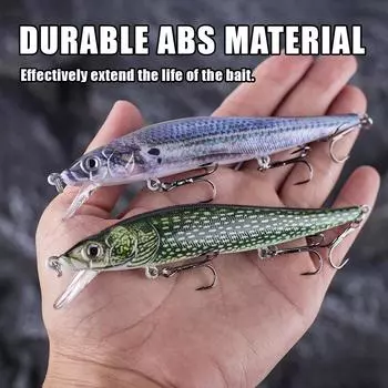 Жесткие рыболовные приманки Тонущая наживка Minnow Swing с реалистичными 3D-глазами Детали тела высокого разрешения 5