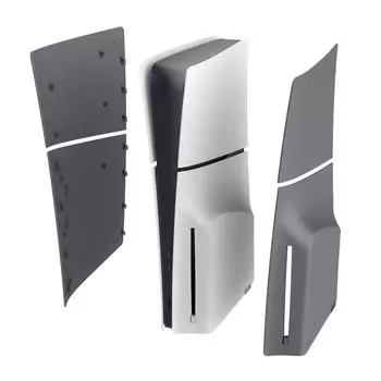 Жесткий чехол ABS с лицевой панелью, противоударный чехол для консоли PS5 Slim Disc Edition чёрный