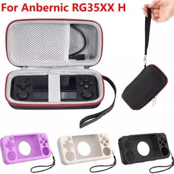 Жесткий чехол для игровой консоли Anbernic RG35XX H в стиле ретро, силиконовый защитный чехол, противоударный дорожный чехол для хранения консоли