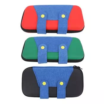 Жесткий чехол для игровой консоли с индивидуальным сетчатым карманом, устойчивым к царапинам, двойной молнией, водонепроницаемая игровая консоль Red Blue