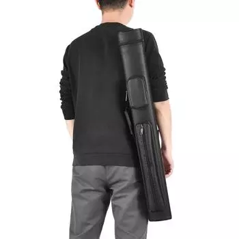 Жесткий чехол для кия, чехол для переноски бильярдного кия, тубус с регулируемым плечевым ремнем чёрный