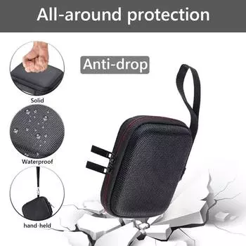 Жесткий чехол для переноски EVA с сетчатой сумкой и ремешком для руки, чехол для жесткого диска, жесткий чехол для портативного твердотельного накопителя Samsung T7 Shield/T9 4 ТБ/2 ТБ/1 ТБ синий