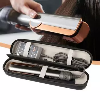 Жесткий чехол для переноски из ЭВА для выпрямителя волос Dyson Airstrait HT01, устойчивый к царапинам, дорожный чехол, пыленепроницаемая дорожная сумка для переноски чёрный
