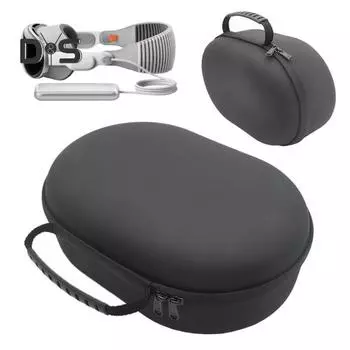 Жесткий чехол для переноски, противоударный, полностью защитный, вместительный, на молнии, устойчивый к царапинам, портативный дорожный чехол для Apple Vision Pro чёрный