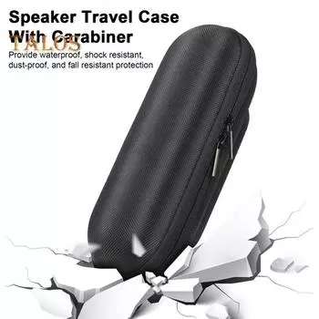 Жесткий чехол для переноски с ремешком на руку, ударопрочный, большой емкости, пылезащитный, защитный чехол для динамика для таблеток чёрный