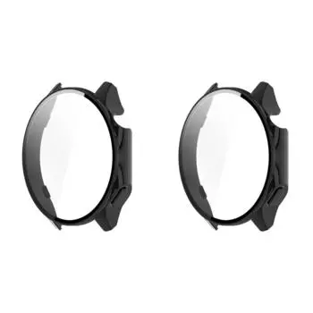 - Жесткий чехол для ПК + защитное стекло для OPPO Watch X/OnePlus Watch 2 (черный)