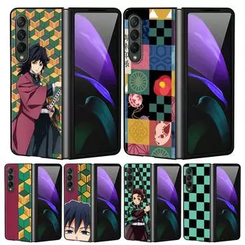 Жесткий чехол для телефона Demon Slayer Cartoon из ПК для Samsung Galaxy ZFold3 Z Fold4 5G ZFold4 Z Fold3 Z Fold 4 Z Fold Print Bag Samsung Z Fold3 5G