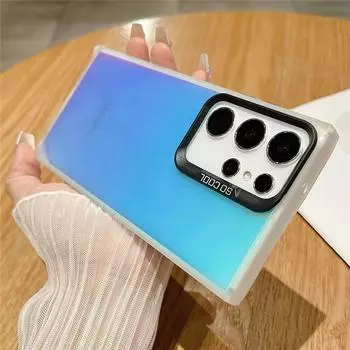 Жесткий чехол для телефона с лазерным блеском для Samsung S24 S23 Ultra S22 Plus S21 S20 FE Note 20 A73 A53 A54 A34 A24 A14 A51 A71, матовый чехол For Samsung S24 белый