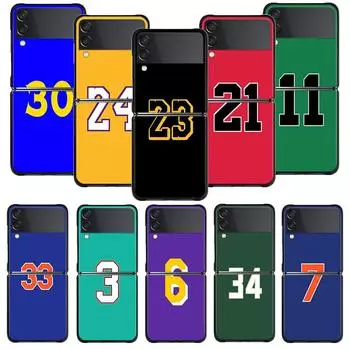 Жесткий чехол для телефона Samsung Flip Zflip Z Flip3 5g Zflip3, Fundas Basketball 23 24 Lucky Number Samsung Z Flip3 5G