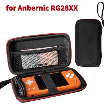 Жесткий чехол EVA для переноски Anbernic RG28XX, сумка для хранения, противоударный чехол для портативной игровой консоли Anbernic RG28XX в стиле ретро чёрный