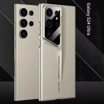 Жесткий чехол из матового пластика S24 Ultra для телефона Samsung Galaxy S24 S23 S22 Ultra, противоударный защитный чехол Samsung S22 Ultra чёрный