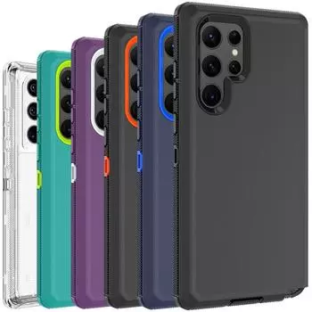 Жесткий чехол из ТПУ для Samsung Galaxy S23 S23 Plus S23 Ultra S22, противоударный сверхпрочный защитный чехол For Samsung Galaxy S22 чёрный