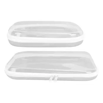 Жесткий чехол на молнии из ПВХ, прозрачный, жесткий чехол на молнии, дорожная сумка для строительных блоков, головоломок, косметики M