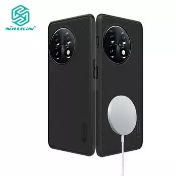 Жесткий чехол Nillkin из ПК + ТПУ Shield Pro, магнитный чехол для телефона OnePlus 11, ультратонкий противоударный чехол с защитой от отпечатков пальцев, задняя крышка OnePlus 11 чёрный