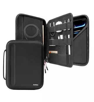 Жесткий чехол tomtoc, совместимый с дюймовым iPad Pro M4, 13-дюймовым iPad Air M2, совместимый с насадкой Magic Keyboard, включает в себя чехол-сумку-держатель Pencil Pro