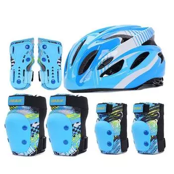 Жесткий детский защитный костюм для катания на роликовых коньках, комплект защитного шлема для девочек и мальчиков, скутер, велосипедные налокотники, наколенники, защита 4-13 years old