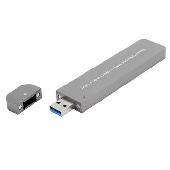 Жесткий диск Алюминиевый сплав USB3.1 на M.2 NVMESATA SSD Корпус Сетевой адаптер LM-915 (Нет