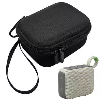 Жесткий дорожный чехол с защитой от царапин, с ручным тросом и карабином, переносная сумка для хранения портативного динамика JBL Go 4 чёрный