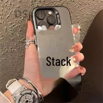 Жесткий противоударный чехол для iPhone 15 Pro с лазерным дизайном, подходит для Apple 13/14/11XsMax/78plus. Зарабатывайте деньги с помощью текста. iPhone 15 серый