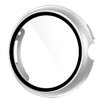 Жесткий защитный чехол для ПК с защитой от царапин и закаленным стеклом для Google Pixel Watch слоновая кость