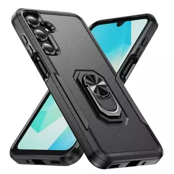 Жесткий защитный чехол-кольцо для Samsung Galaxy Plus S24 Ultra FE 5G, противоударный чехол for Galaxy S24 FE чёрный