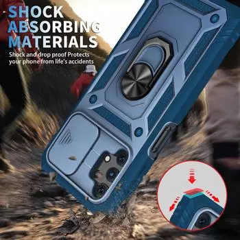 Жесткий защитный чехол с металлическим кольцом для Samsung Galaxy S22 S23 Ultra 5g S21 S20 Fe S22 Plus A54 A14 A53 A33 A12 A13 A52s A52 for Galaxy A12 4G