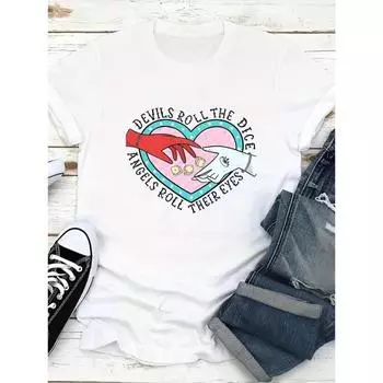 Жестокая летняя футболка Devils Roll The Dice Angels Roll Their Eyes Лирическая футболка Eras Tour Merch Lover Inspired Tee Крутые готические топы S