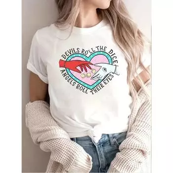 Жестокая летняя футболка Devils Roll The Dice Angels Roll Their Eyes Lyric Футболка Eras Tour Merch Lover Inspired Tee Крутые готические топы S