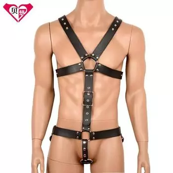 Жестокая мужская кожаная переплетная одежда переплетная сексуальная одежда для ночного клуба сценические представления взрослые принадлежности