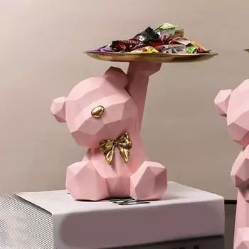 Жестокий медведь, хранилище ключей, настольное хранилище, игрушка, кукла, украшение для гостиной, тумба под телевизор, украшение для прихожей, праздничный подарок белый