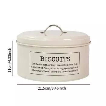 Жестяная банка для закусок, контейнер для хранения печенья, герметичная крышка, ведро для печенья в винтажном стиле, металл