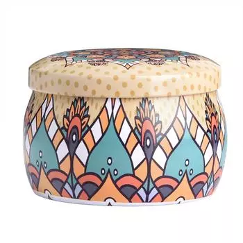 Жестяная коробка для хранения, металлическая канистра, домашняя кухонная коробка для чая, кофе, конфет, ювелирных изделий, подарка (F)