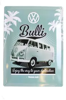 Жестяная табличка Volkswagen VW Ретро ЗНАК Американские товары Интерьер Bulli/ТИН