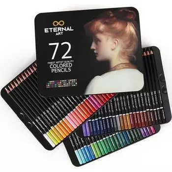 Жестяной чехол для цветных карандашей Eternal Art, 72 цвета, 1 комплект, корейские игрушки