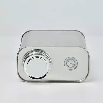 Жестяной резервуар для хранения кофейных зерен, герметичный резервуар для кофейного порошка, односторонний выпускной клапан, портативный резервуар для хранения кофейных зерен серебряный