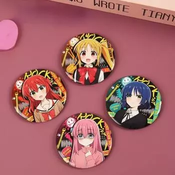 Жестяной значок аниме Bocchi the Rock с такими персонажами, как Гото Хитори, Идзичи Нидзика и Кита Икуё, идеально подходит в качестве аксессуаров для костюмов и украшений Gotoh Hitori